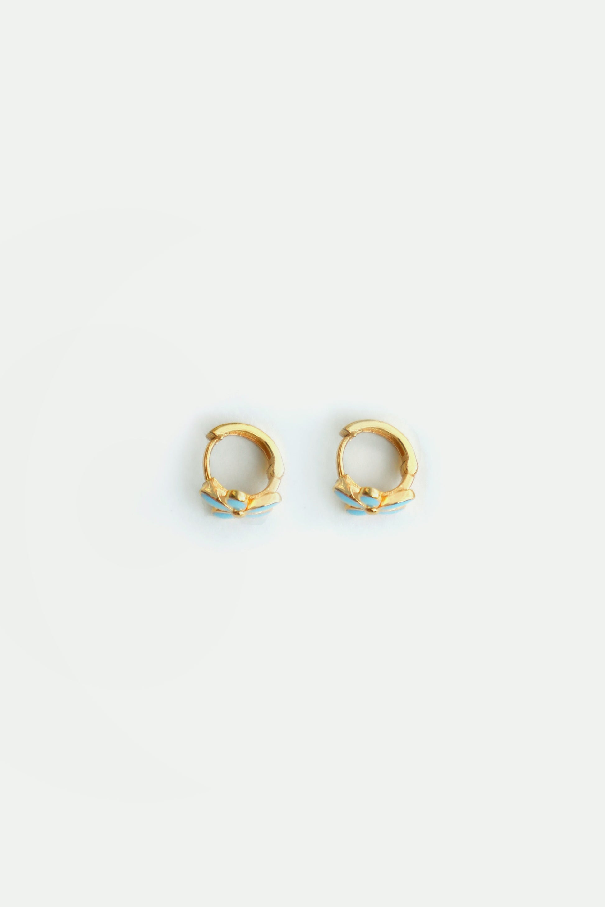 Kids Enamel Flower Hoop Earrings