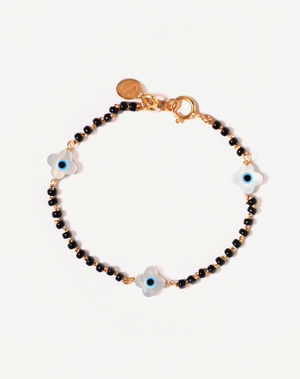 Kids Three Clover Evil Eye Bracelet
